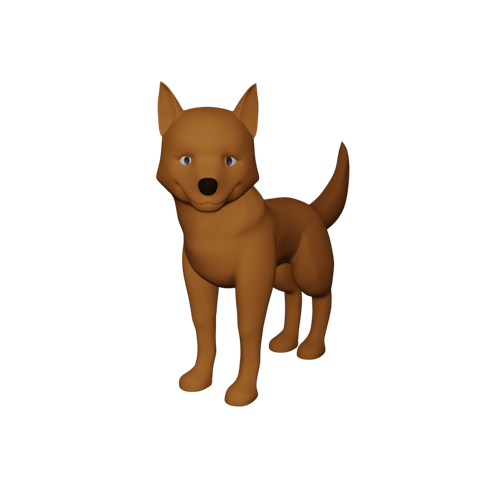 Dog model + textured + rigged + idle animation preview image